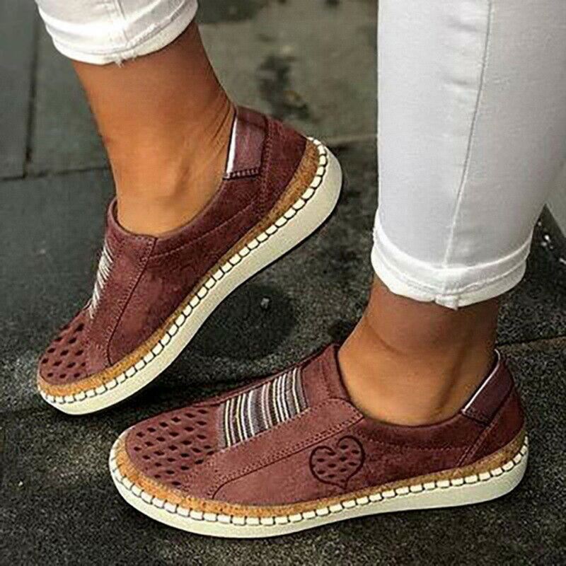 Kvinder Casual Hollow Out Åndbar Slip On Flats