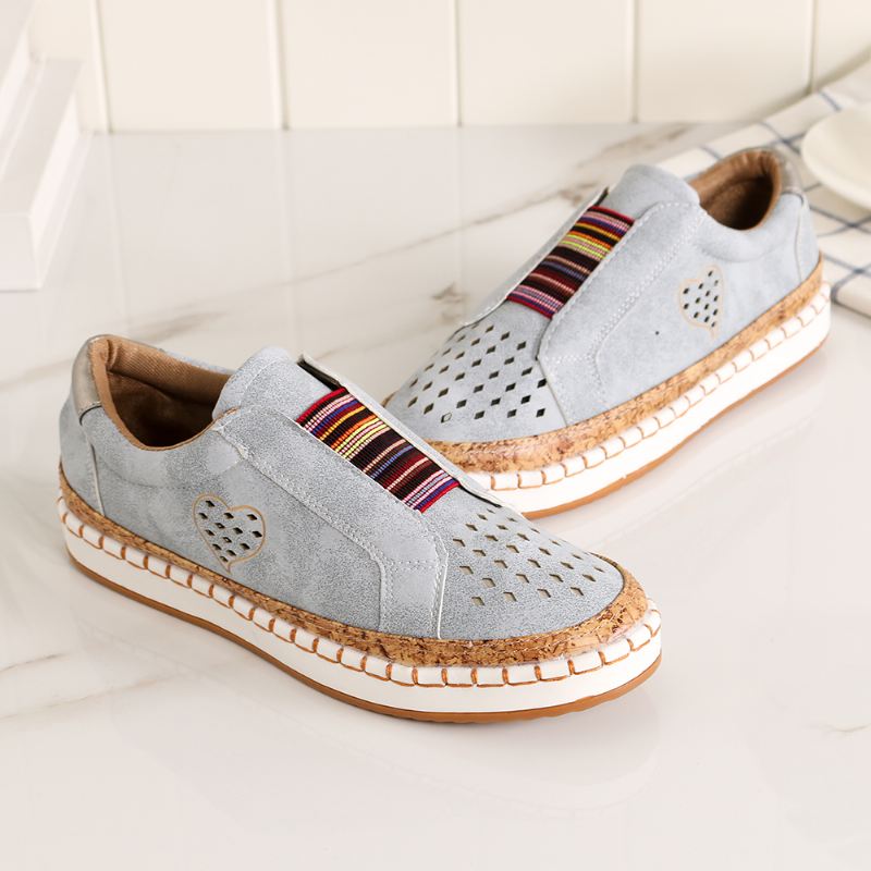 Kvinder Casual Hollow Out Åndbar Slip On Flats