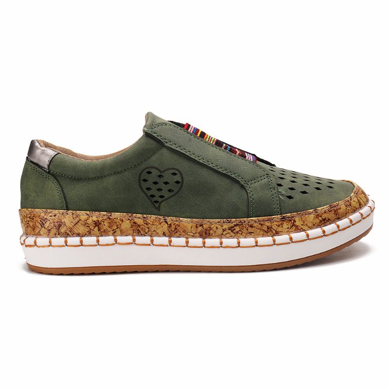 Kvinder Casual Hollow Out Åndbar Slip On Flats