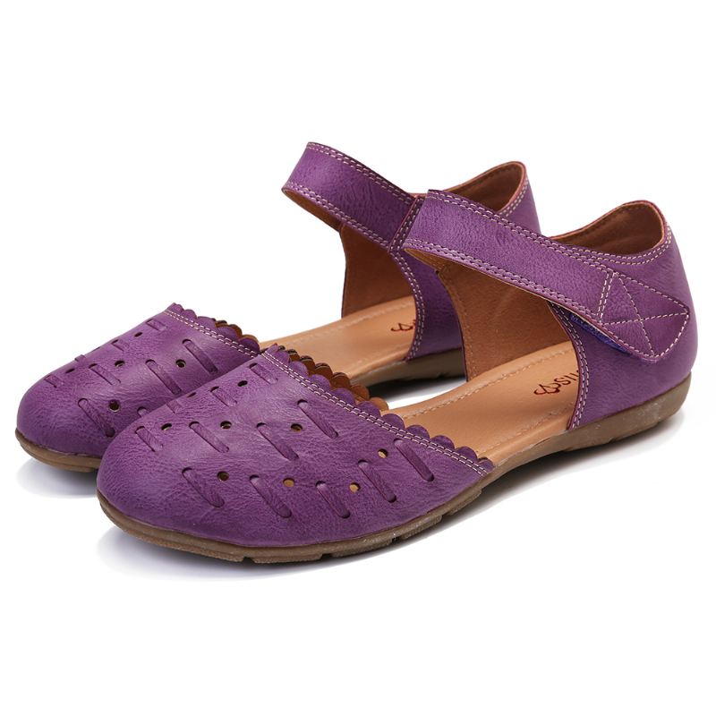Kvinder Casual Hollow Out Hoop Loop Flats