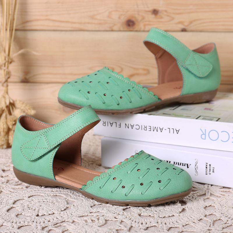 Kvinder Casual Hollow Out Hoop Loop Flats