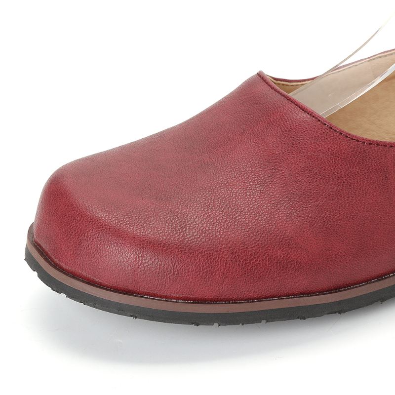 Kvinder Ensfarvet Casual Ankel Spænde Strap Flade Loafers