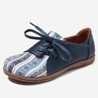 Kvinder Mønster Splejsning Decor Non Slip Flat Loafers