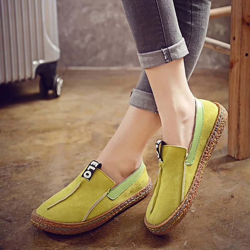 Kvinder Soft Sole Pure Colour Flat Loafers