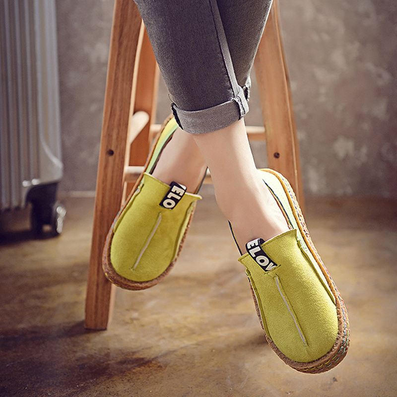 Kvinder Soft Sole Pure Colour Flat Loafers