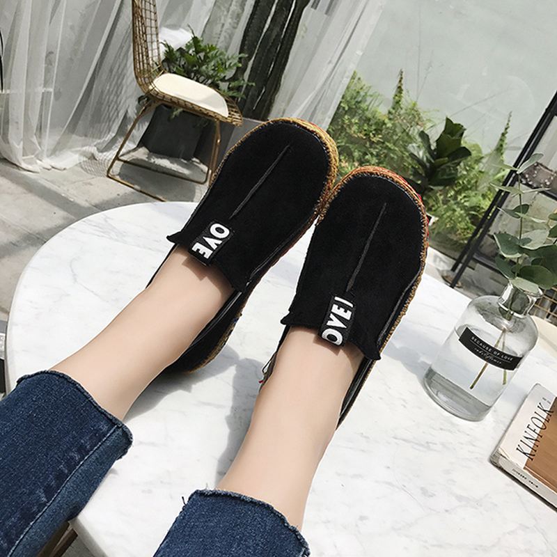 Kvinder Soft Sole Pure Colour Flat Loafers