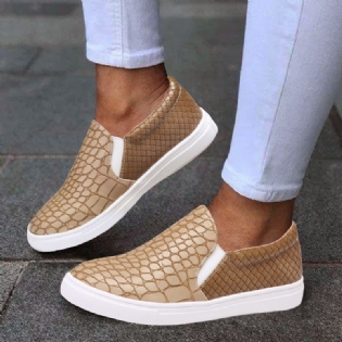 Kvinder Soild Color Stone Med Tryk Flats