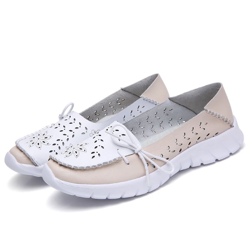 Kvinder Stricing Blomster Hollow Sports Non Slip Casual Loafers