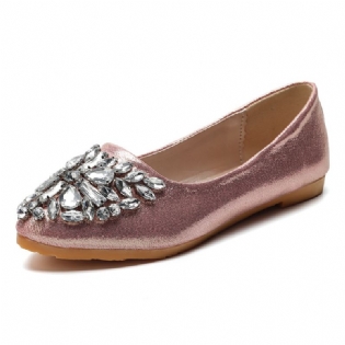 Kvinder Sweet Rhinestone Damer Letvægts Rhinestone Dressy Flats