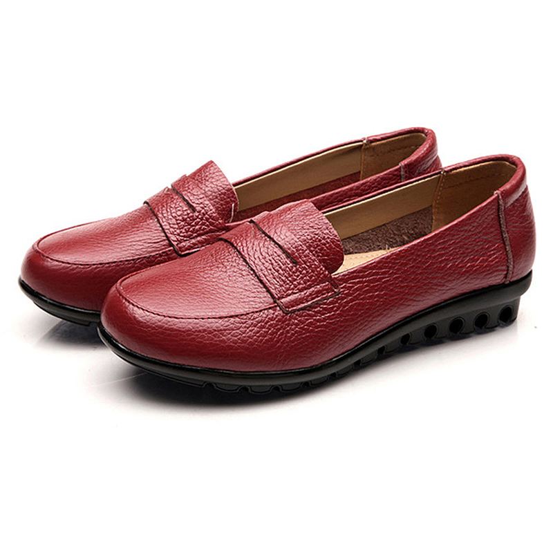 Nye Kvinder Blød Casual Komfortable Flats Loafers Slip-on Mode Runde Toe Flats Sko