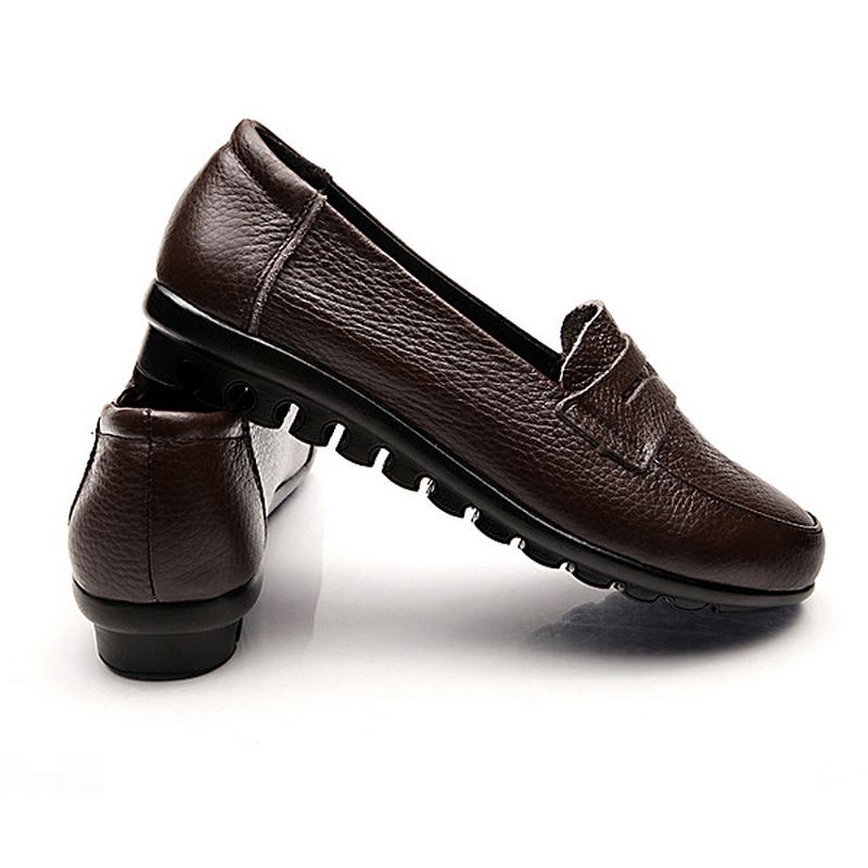 Nye Kvinder Blød Casual Komfortable Flats Loafers Slip-on Mode Runde Toe Flats Sko