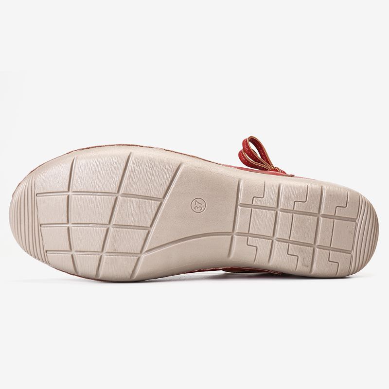 Pure Color Casual Walking Læder Loafers