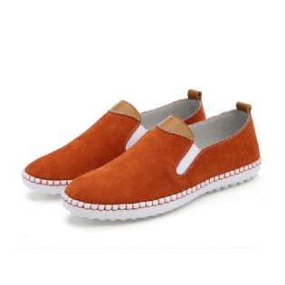 Us Størrelse 5-10 Kvinder Casual Sko Komfortable Udendørs Læder Slip On Flats Loafers