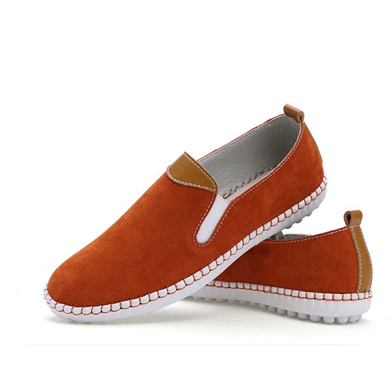 Us Størrelse 5-10 Kvinder Casual Sko Komfortable Udendørs Læder Slip On Flats Loafers