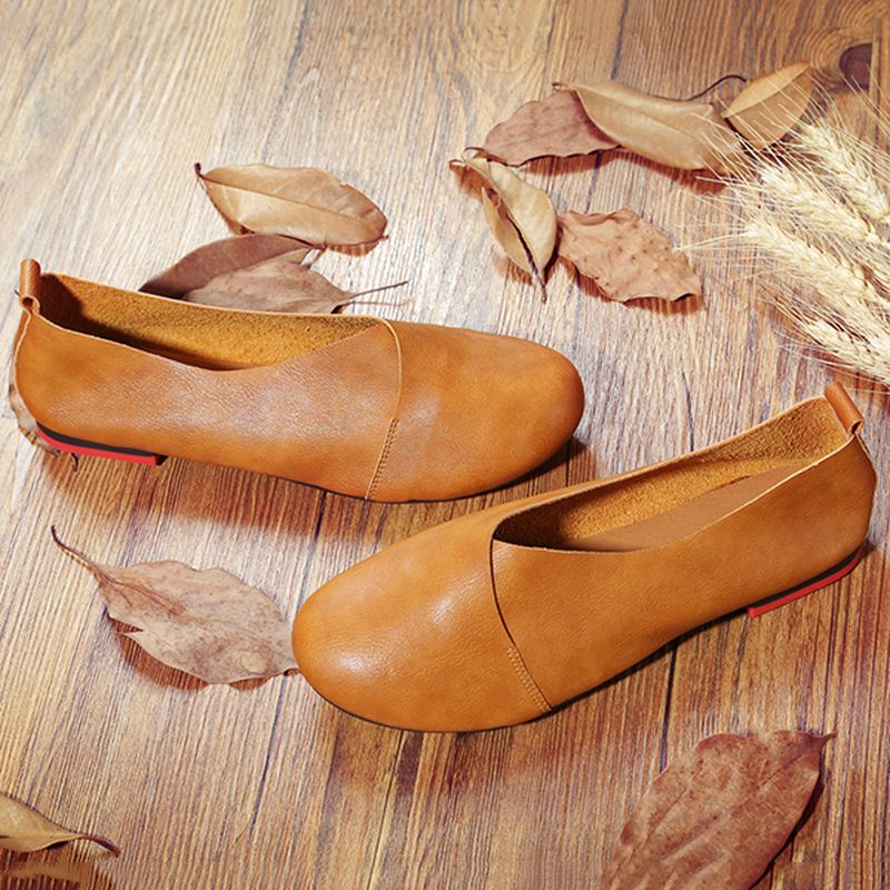 Vintage Casual Flat Loafers I Stor Størrelse