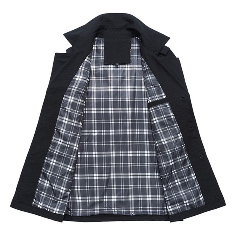 Casual Slanke Sorte Trenchcoats