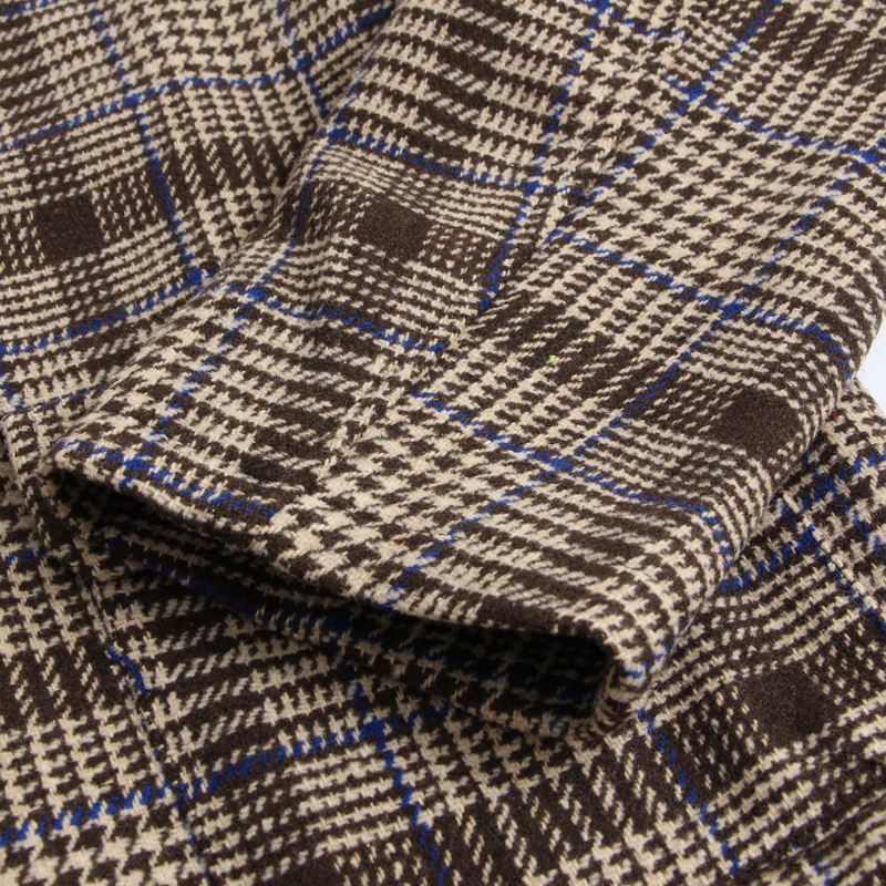 Herre Fahion Plaid Uldne Store Lommer Tykke Varm Casual Jakke
