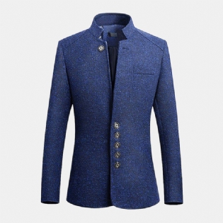 Herre Stand Krave Casual Slim Gentleman Britisk Stil Jakkefrakker