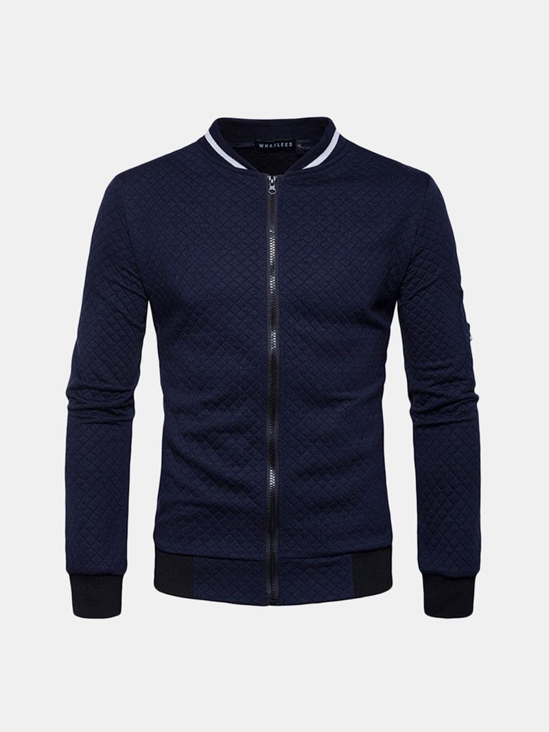 Herre Standkrave Lynlås Op Design Sweatshirts