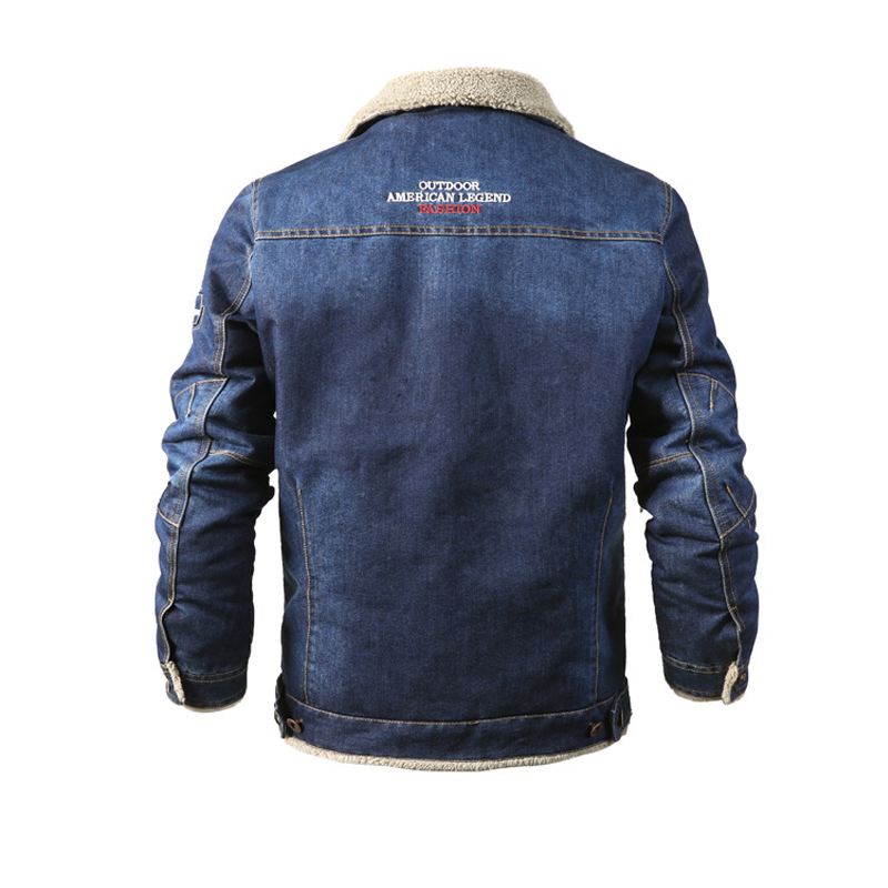 Herre Tyk Varm Fleece Jakke Med Skruetrækkerkrave