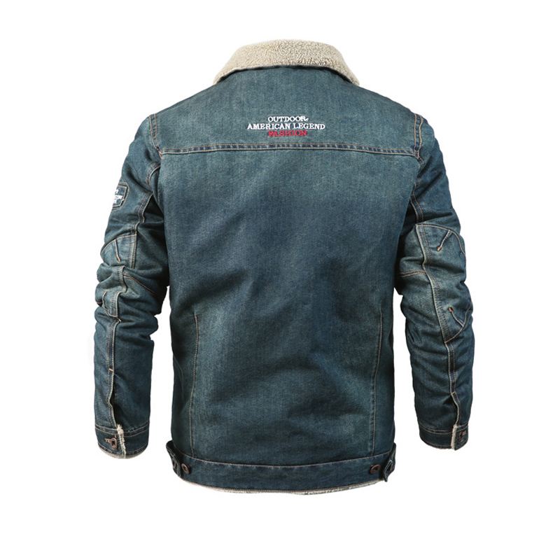 Herre Tyk Varm Fleece Jakke Med Skruetrækkerkrave