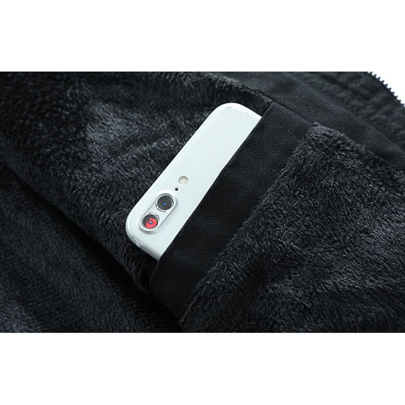 Herre Varme Fleece Liner Lommer Trendy Cargo Bomuldsjakke