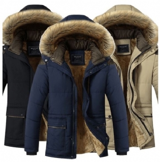 Vinterfrakke Plus Size Herrejakke Varm Overfrakke Outwear Bomuld Hooded Down Coat