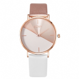 Big Dial Damearmbåndsur Creative Mode Quartz Watch