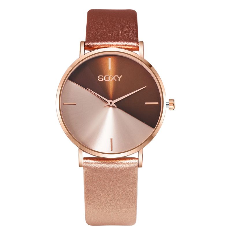 Big Dial Damearmbåndsur Creative Mode Quartz Watch