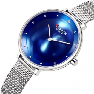 Casual Style Kvinder Armbåndsur Mesh Rustfrit Stål Quartz Ure
