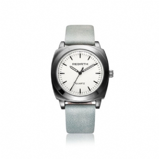 Casual Style Vandtæt Kvinder Armbåndsur Læderrem Quartz Ure