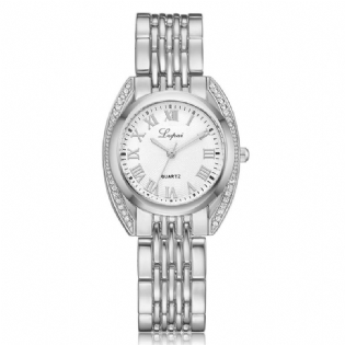 High-end Dame Romertal Quartz Watch Mode Casual Stålbælte Dameur