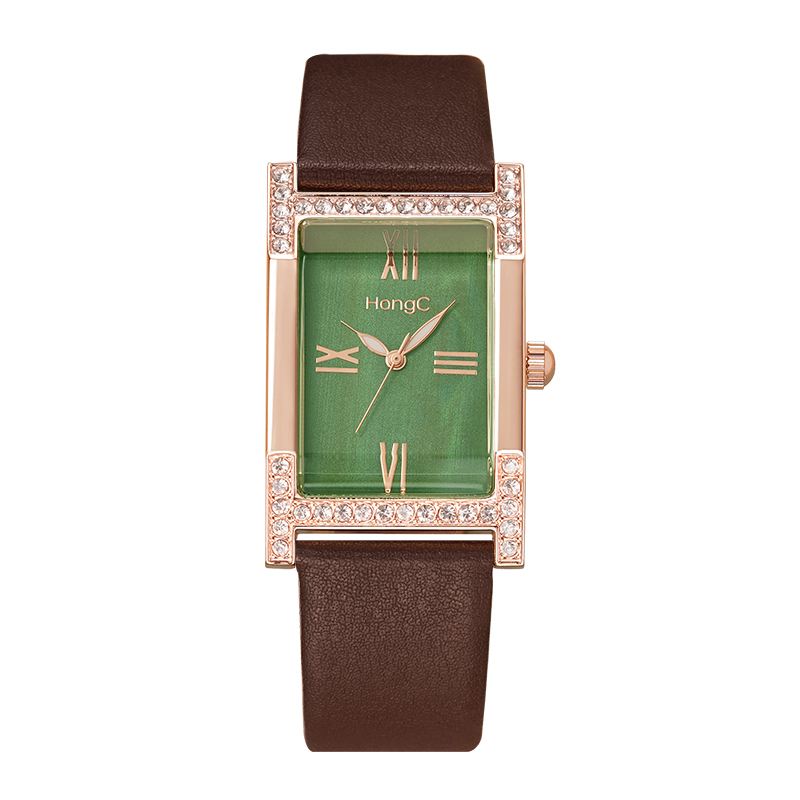 Mode Casual Elegant Rhinestone Dekoration Lysende Display Liv Vandtæt Kvinder Quartz Watch
