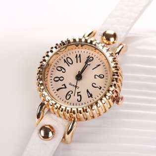 Mode Three Pearl Kvinder Watch Dame Dress Watch Armbånd Quartz Watch