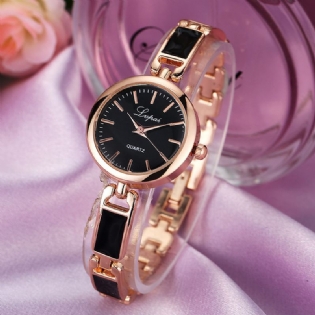 Rustfrit Stål Rhinestone Dame Armbåndsur Elegant Design Quartz Watch