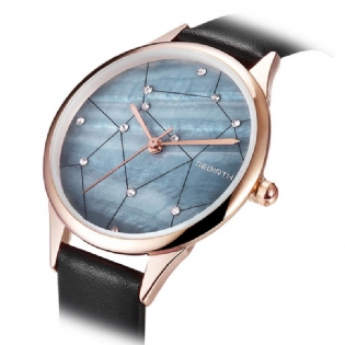 Starry Sky Kvinder Armbåndsur Rose Gold Case Quartz Watch