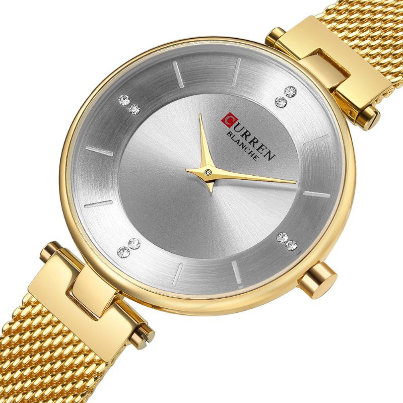 Ultra Tynd Urskive Elegant Design Dame Watch Fuldt Steel Quartz Watch