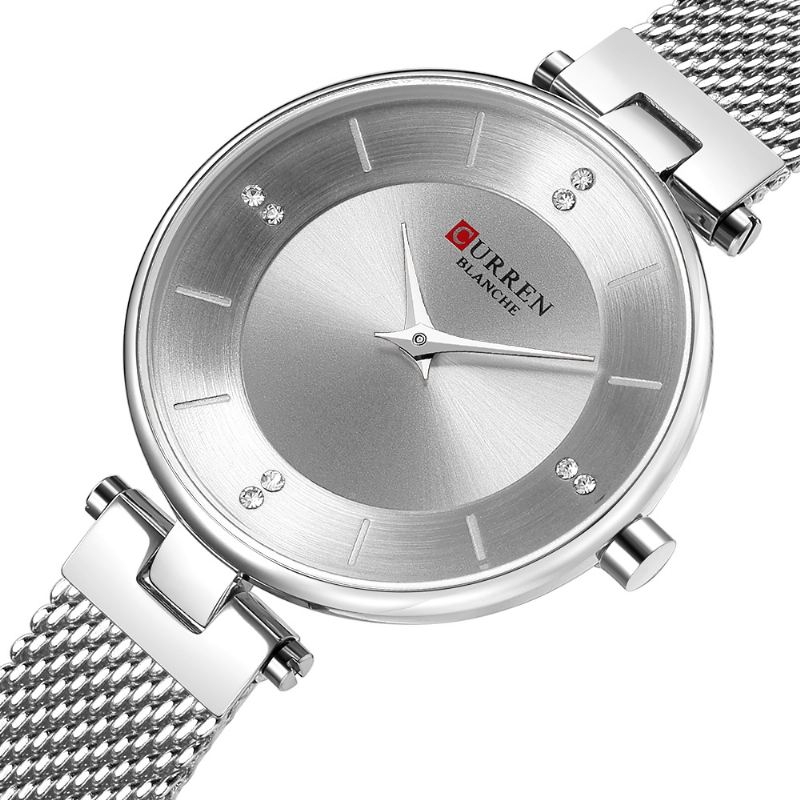 Ultra Tynd Urskive Elegant Design Dame Watch Fuldt Steel Quartz Watch