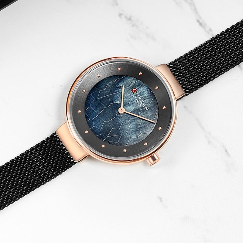 Unikt Skivedesign Elegant Armbåndsur Til Kvinder Business Kvartsur