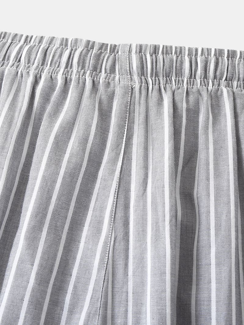 Herre Stripe Snøre Pocket Home Casual Pyjamas Bukser