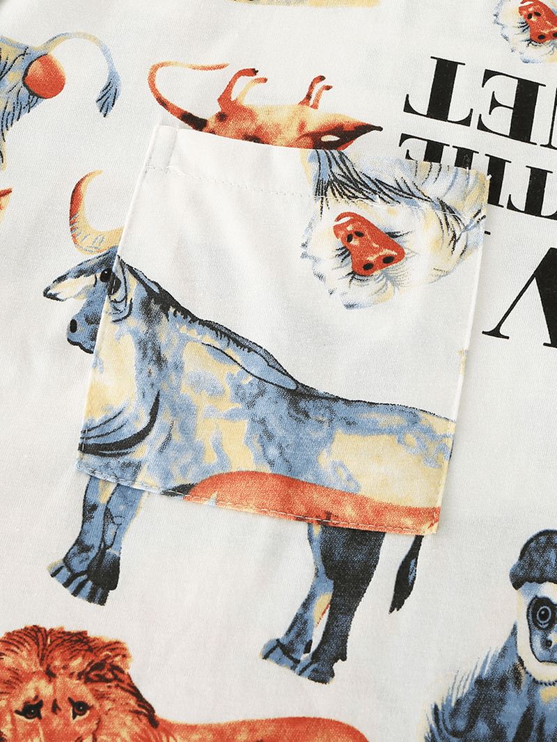 Kvinder Bomuld Animal Med Tryk Camp Krave Langærmet Hjem Casual Pyjamas Sæt