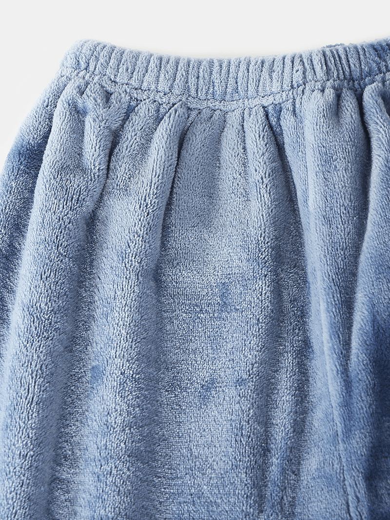 Kvinder Flanell Dyregrafik Sidelomme Sweatshirt Elastiske Taljebukser Hjemmepyjamassæt