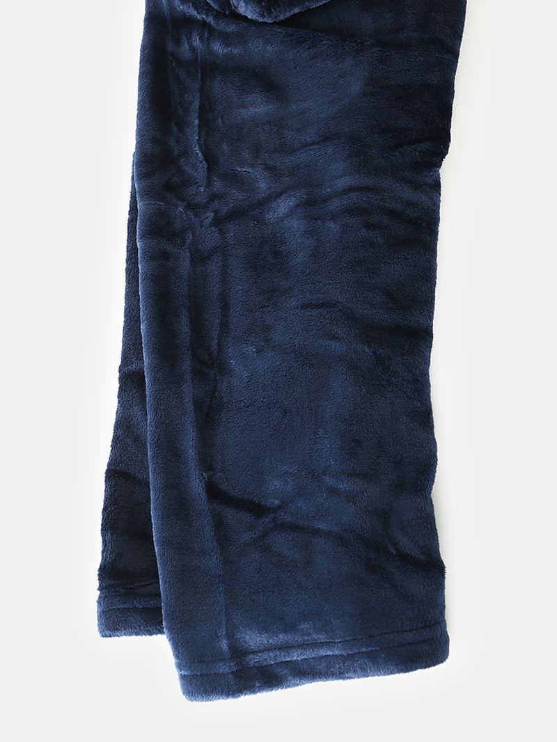 Kvinder Plus Størrelse Stribet Sødt Hvalmønster Flannel Rund Hals Casual Hjemmepyjamassæt