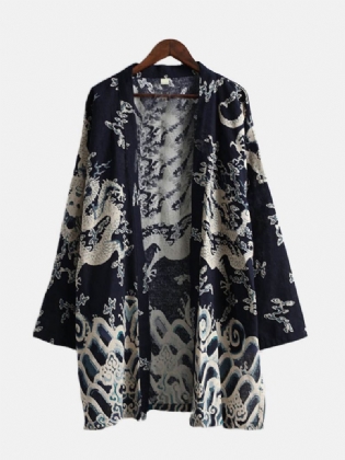 Casual Nationale Kimonocardigans I Linned Til Mænd