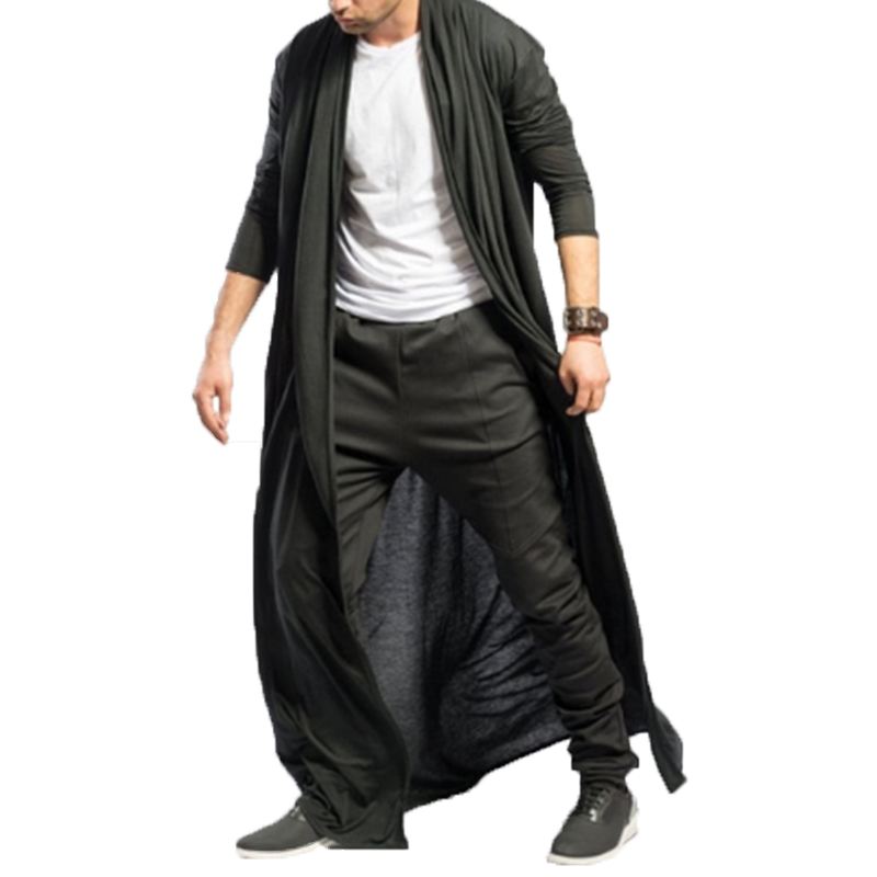 Herre Casual Loose Long Cardigans Coat