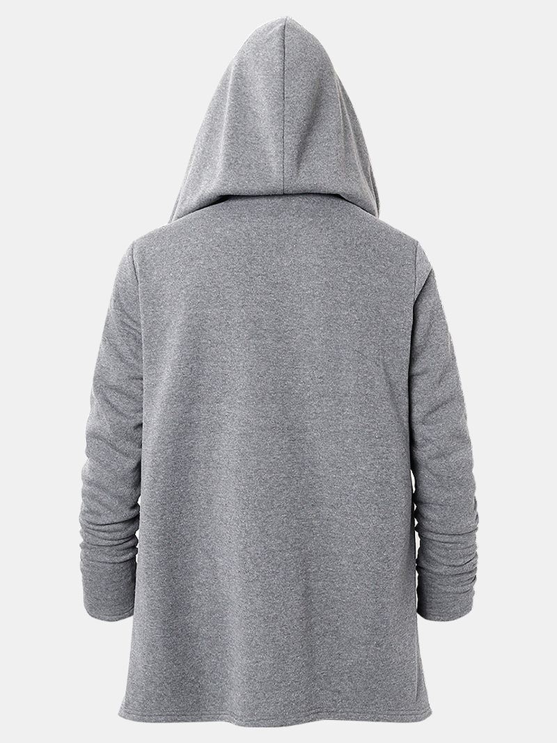 Mørkegrå Cardigans Med Hætte Til Mænd