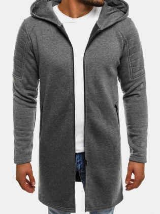 Stribede Bukser Med Hætte Til Mænd Casual Gentleman Cardigan Windbreaker Frakker