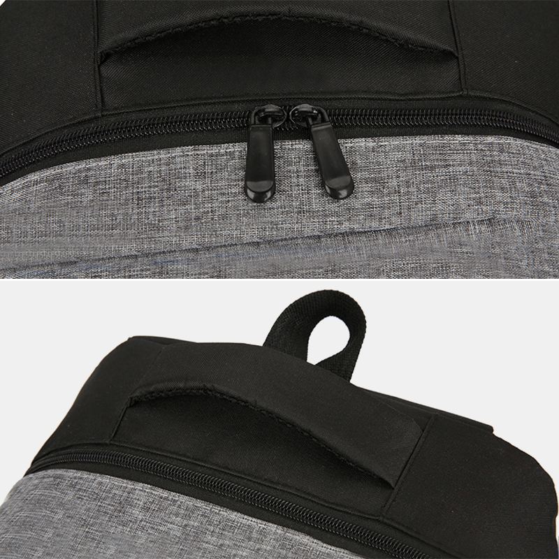 3 Stk Mænd Oxford Slidfast Åndbar Patchwork Stor Kapacitet Casual Rygsæk Brysttaske Crossbody Taske
