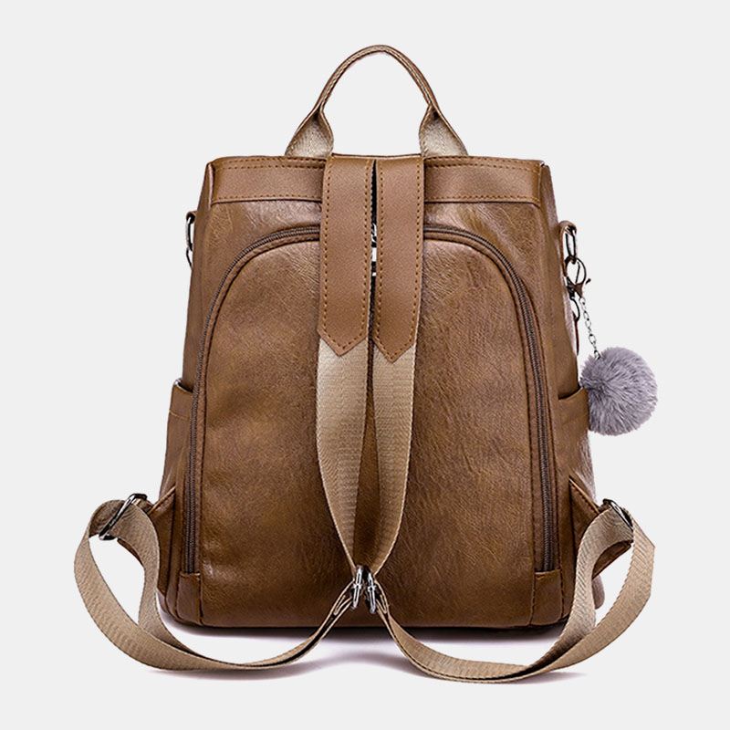 Kvinder Anti-theft Rygsæk Multifunktionstaske Tassel Zipper Bag