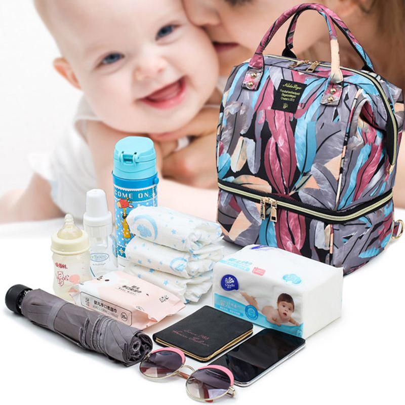 Kvinder Canvas Casual Mummy And Kids Patchwork Rygsæk